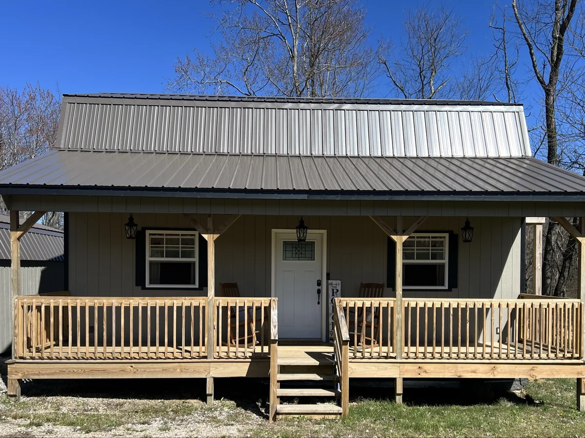 The Piedmont exterior with front porch and yard